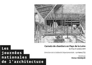 Couverture - Carnets de chantiers - direction de la solidarité départementale - Le Mans - Victor Marqué - Plan 5 - JNARchi 2018